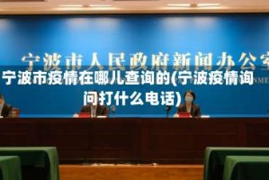 宁波市疫情在哪儿查询的(宁波疫情询问打什么电话)