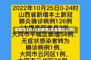 东莞市3月23日疫情(东莞确诊三例)